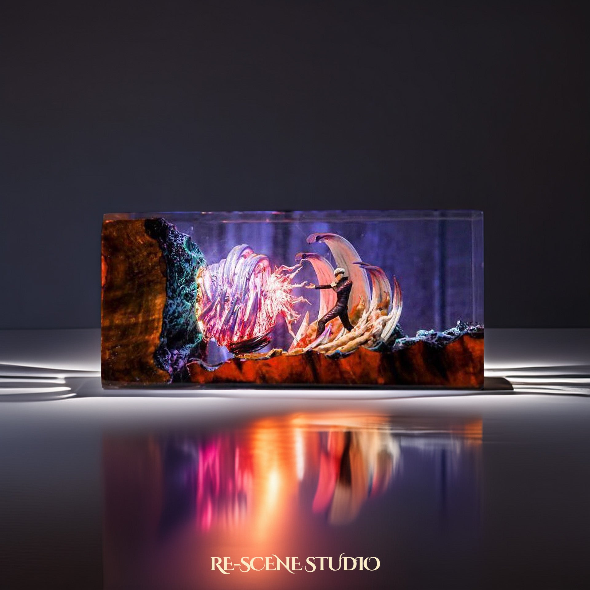 Gojo Satoru's Power Resin Lamp - Jujutsu Kaisen Multicolor / Size M: 6 x 4 x 12 (cm) – Handmade Epoxy Resin Lamp by Rescene Studio | Rescene Studio
