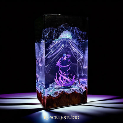 Gojo Satoru Resin Lamp V2 - Jujutsu Kaisen Multicolor / Size M – Handmade Resin Lamp by Rescene Studio | Rescene Studio