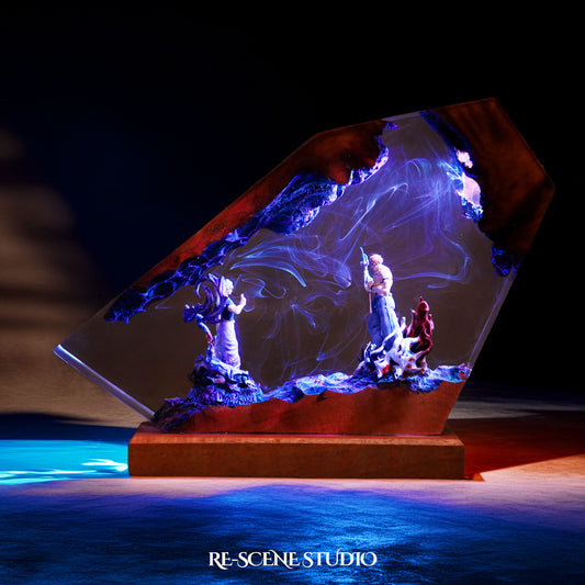 G.ojo vs S.ukuna Resin Lamp — Handcrafted Epoxy Resin LED Lamp | Unique Ambient Decor & Collector's Gift