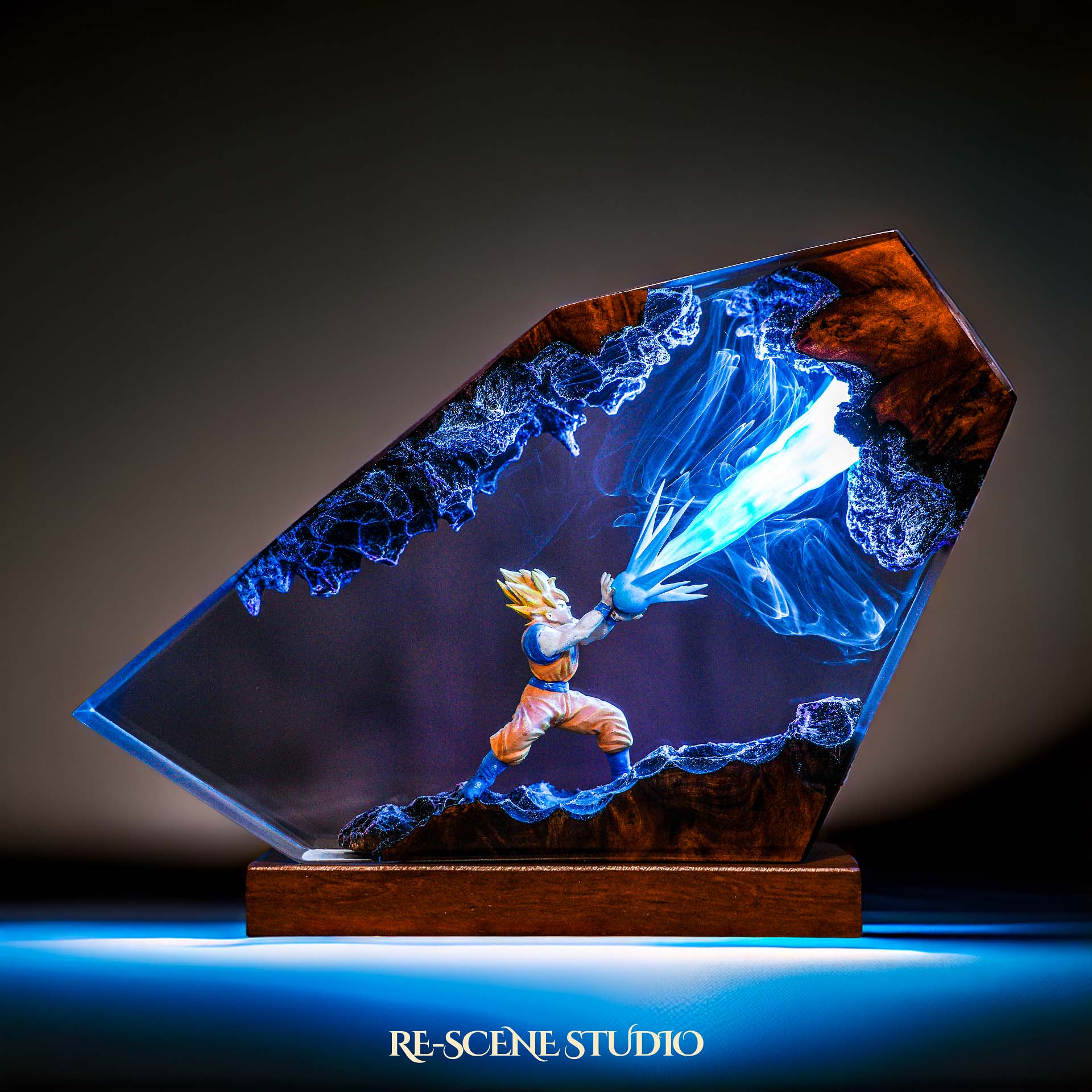 Energy Blast Warrior Resin Lamp — view 2
