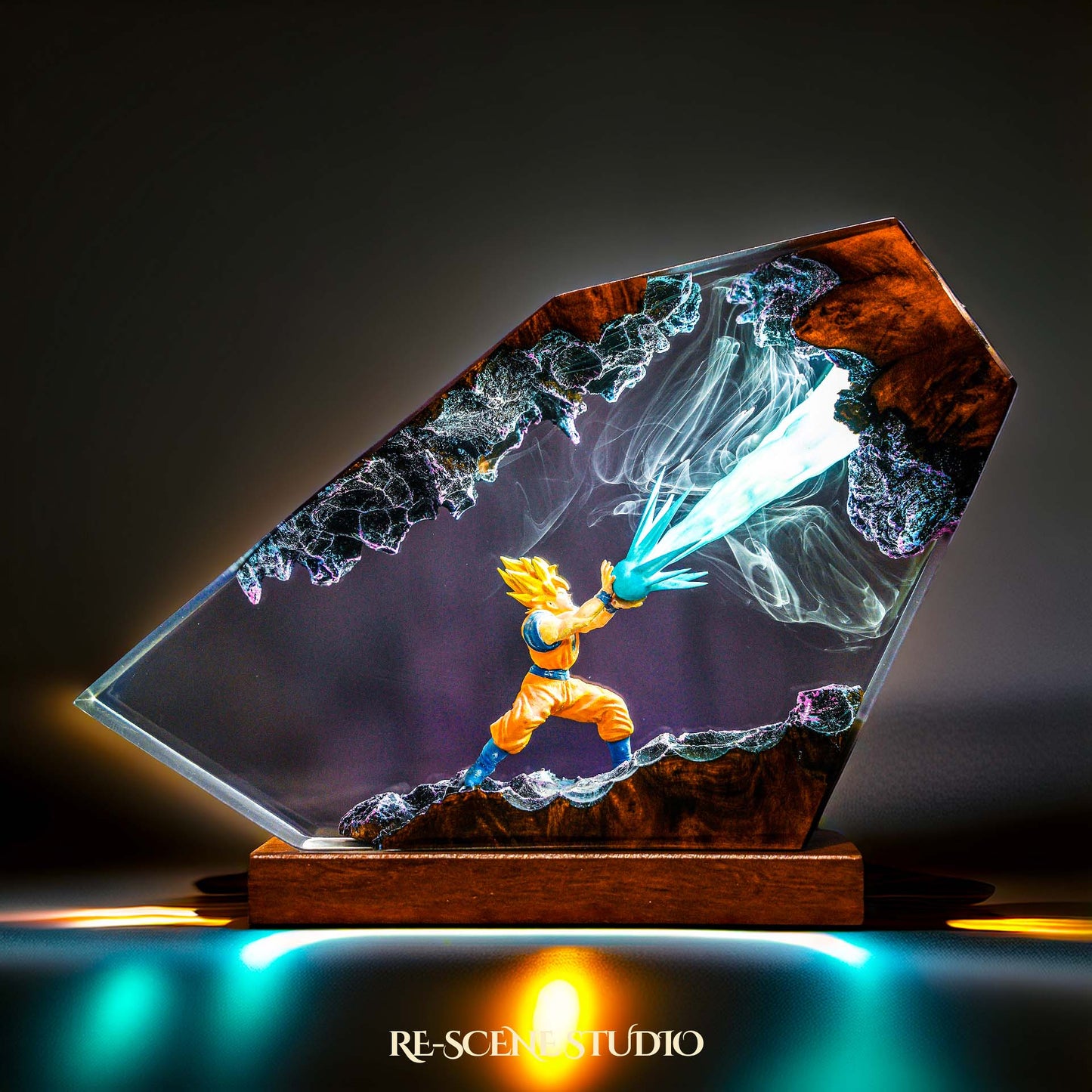 Energy Blast Warrior Resin Lamp — view 4