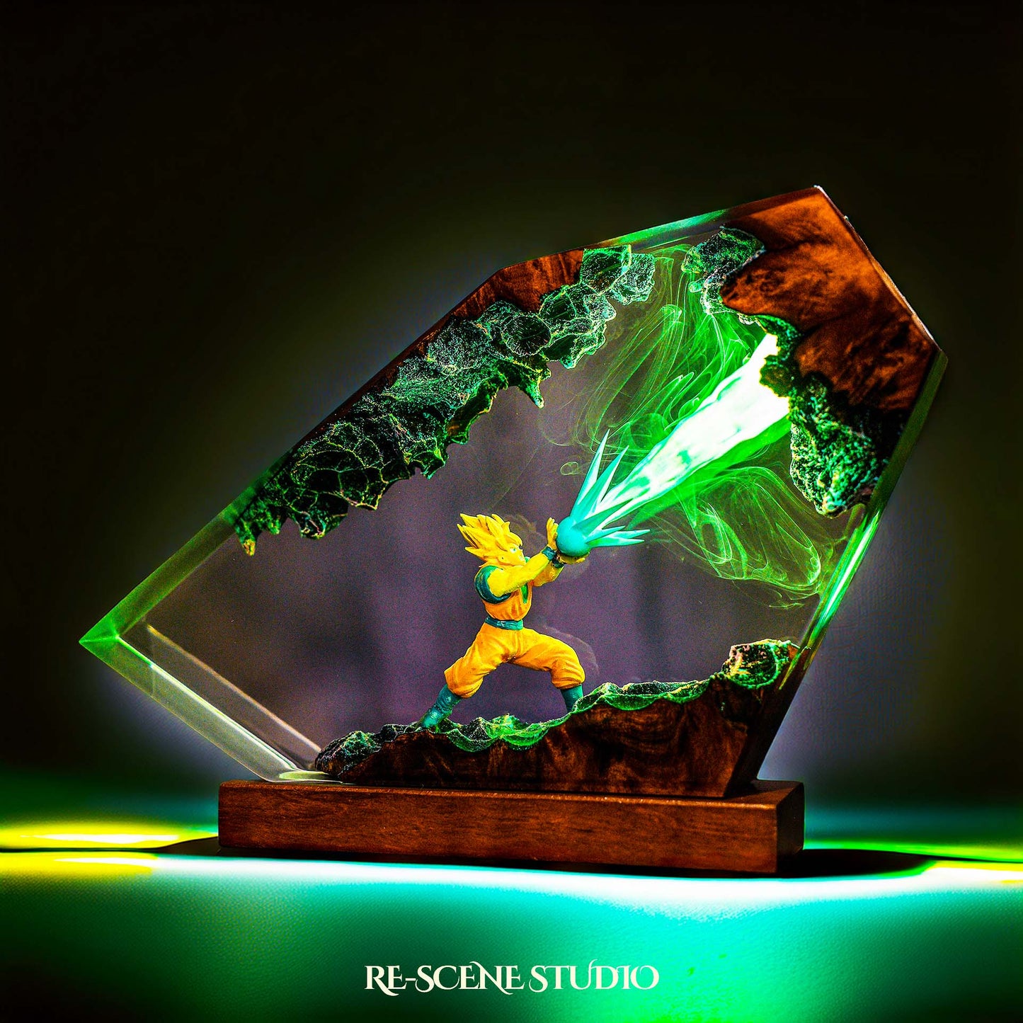 Energy Blast Warrior Resin Lamp — view 1