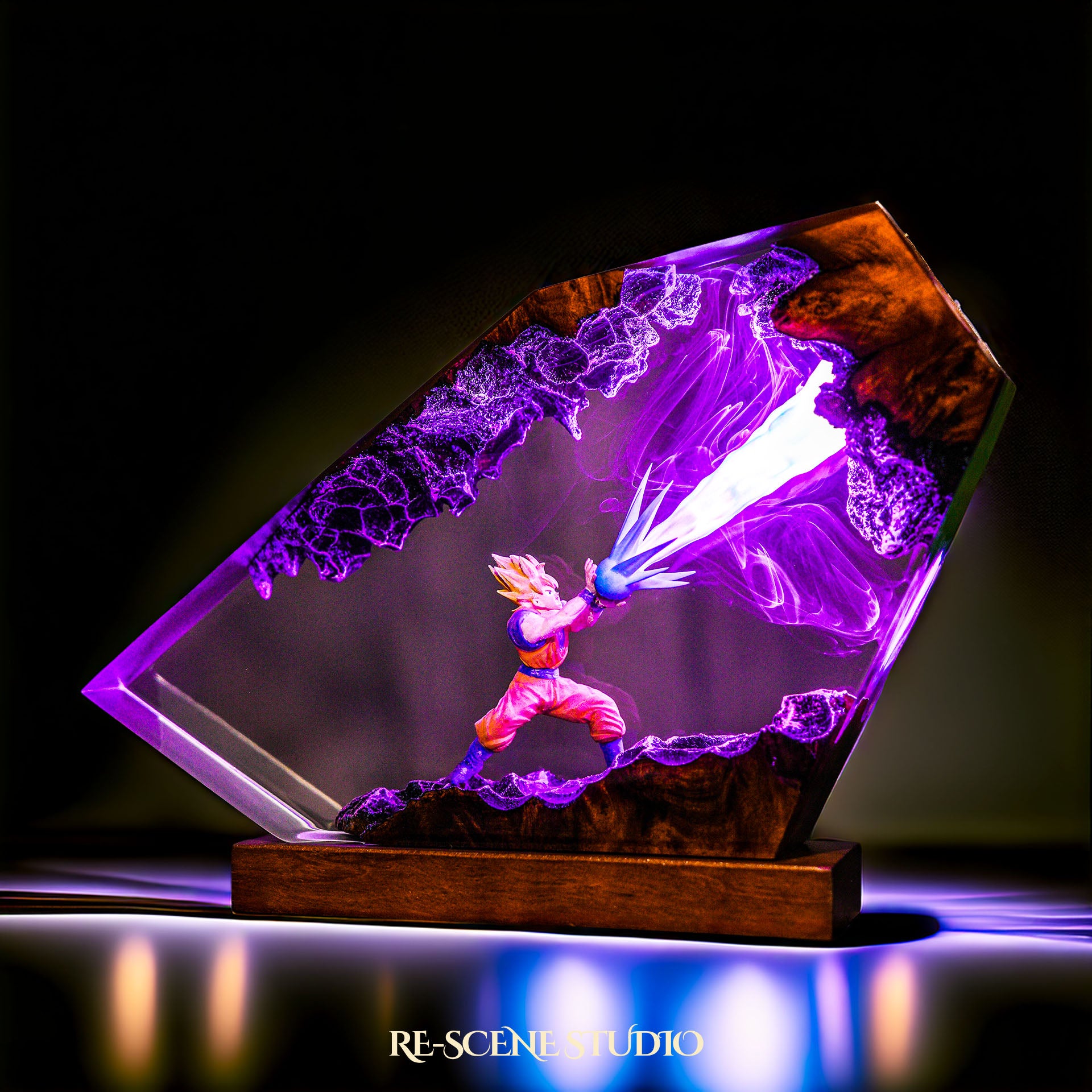 Energy Blast Warrior Resin Lamp — view 3