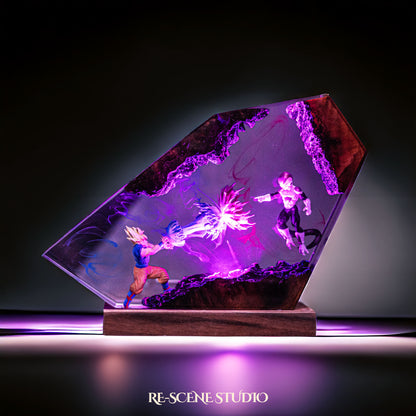 Goku vs Frieza Resin Lamp V2 — Detailed Display | Premium 3D Resin Diorama with RGB Color-Changing Light