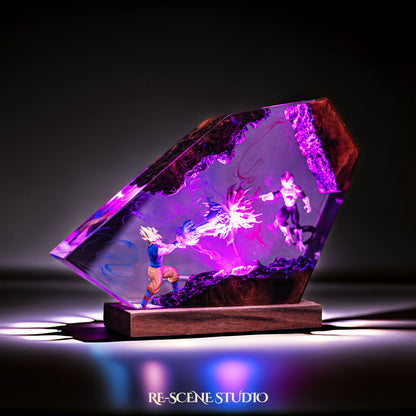 Goku vs Frieza Resin Lamp V2 — Detailed Display | Premium 3D Resin Diorama with RGB Color-Changing Light