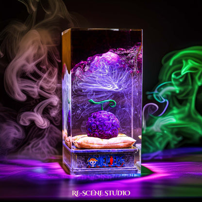 Gomu Devil Fruit Resin Lamp - One Piece Multicolor / Size M: 7 x 13 x 7 (cm) – Handmade Resin Lamp by Rescene Studio | Rescene Studio