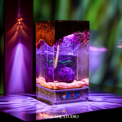 Gomu Devil Fruit Resin Lamp - One Piece Multicolor / Size M: 7 x 13 x 7 (cm) – Handmade Resin Lamp by Rescene Studio | Rescene Studio