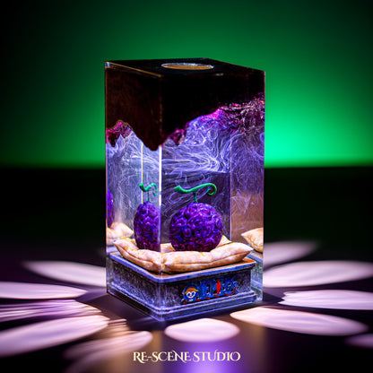 Gomu Devil Fruit Resin Lamp - One Piece Multicolor / Size M: 7 x 13 x 7 (cm) – Handmade Resin Lamp by Rescene Studio | Rescene Studio