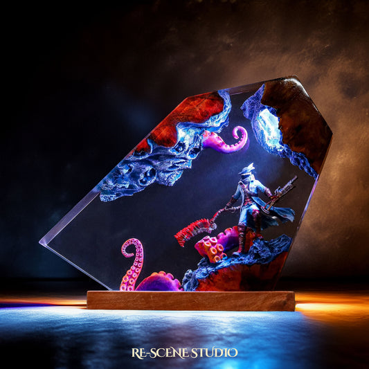 Gothic Hunter Resin Lamp - Bloodborne