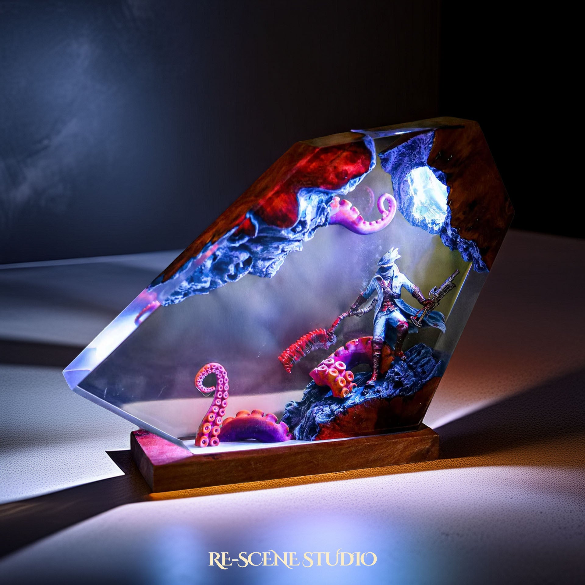 G.othic H.unter Resin Lamp | Handmade Resin LED Lamp, Unique Gift