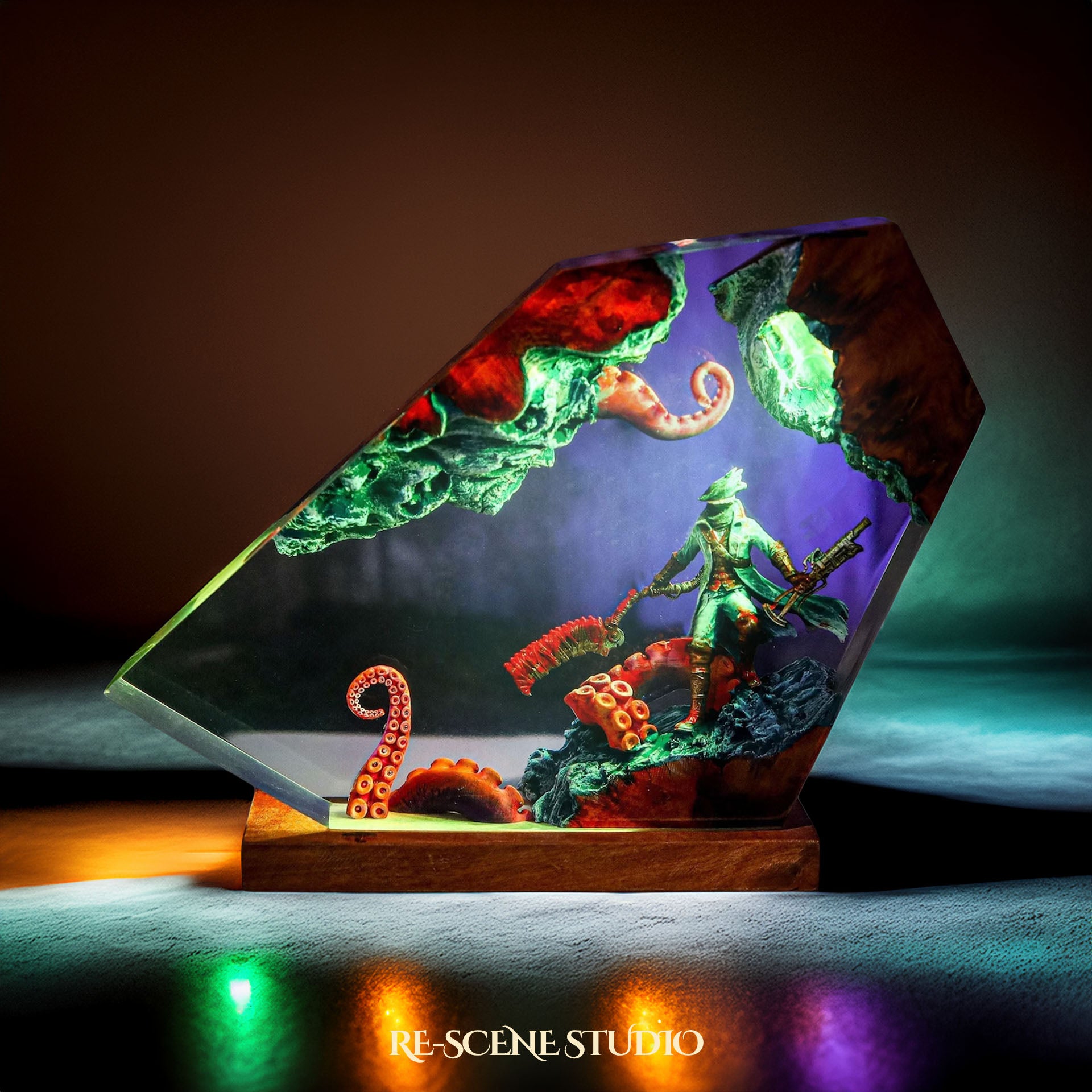 G.othic H.unter Resin Lamp | Handmade Resin LED Lamp, Unique Gift