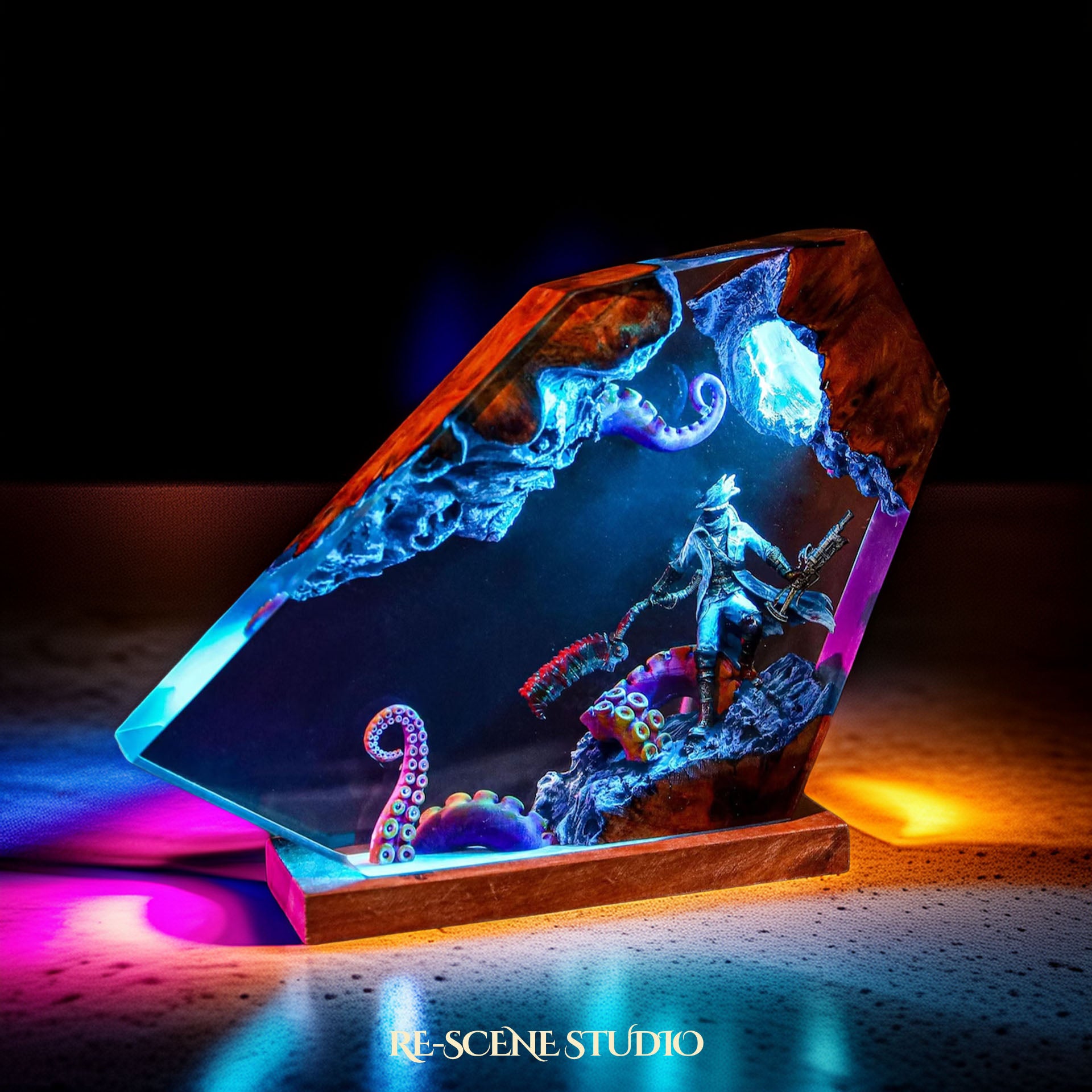G.othic H.unter Resin Lamp | Handmade Resin LED Lamp, Unique Gift