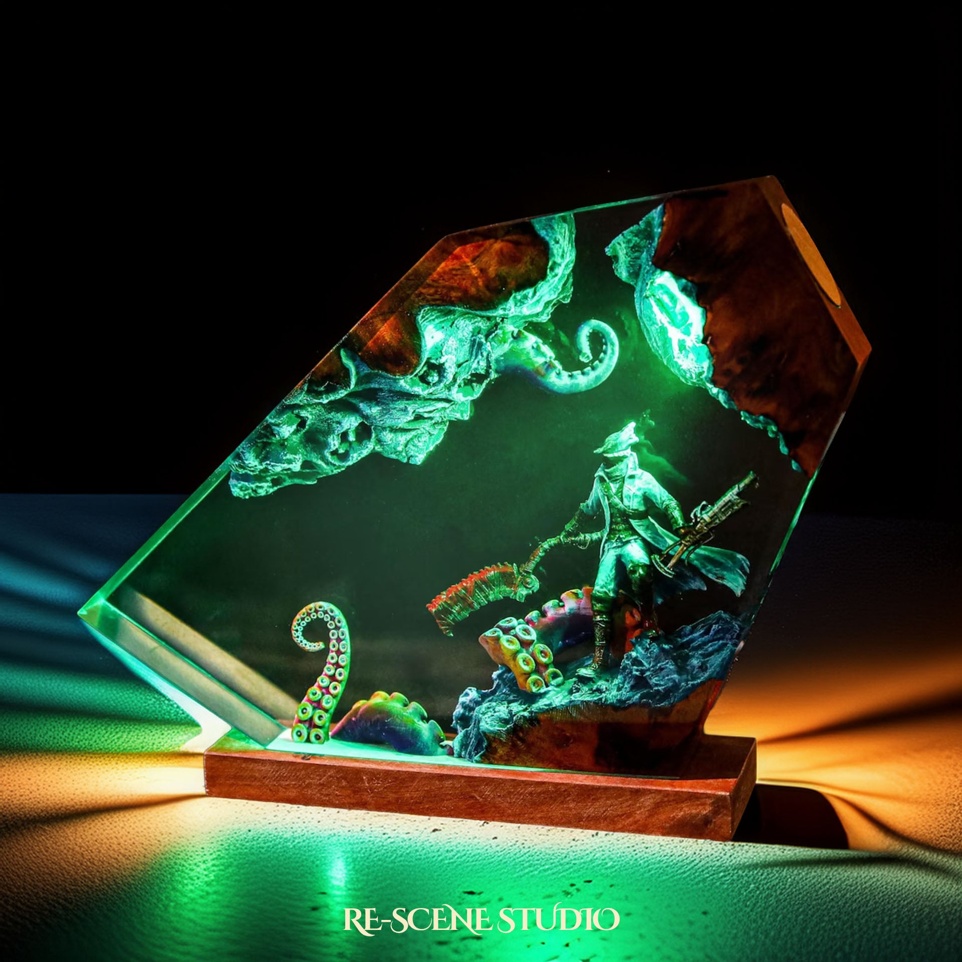 G.othic H.unter Resin Lamp | Handmade Resin LED Lamp, Unique Gift