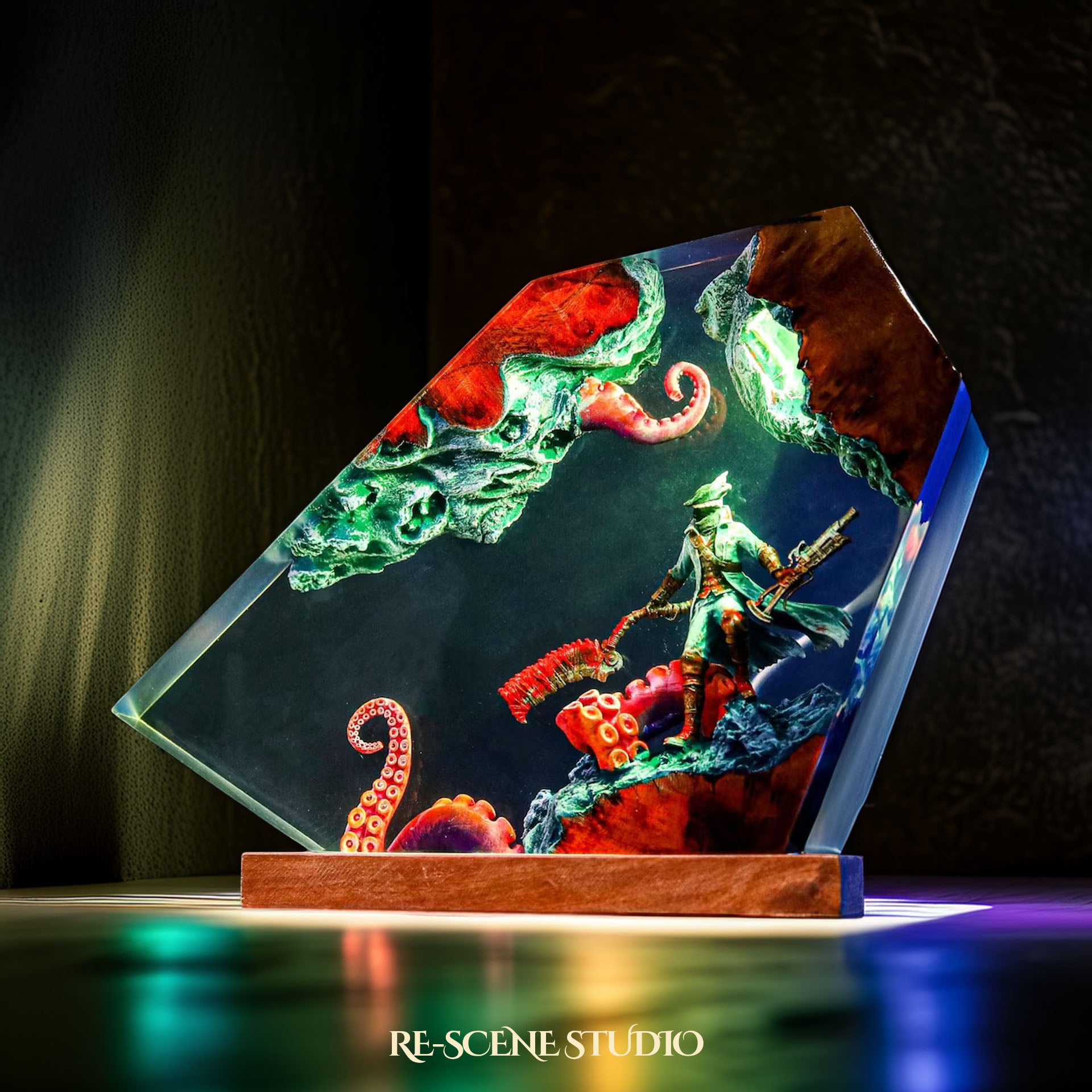 Bloodborne　ブラボ　ハンター　フィギュア　レジンランプ　レジンアート G.othic H.unter Resin Lamp | Handmade Resin LED Lamp, Unique Gift