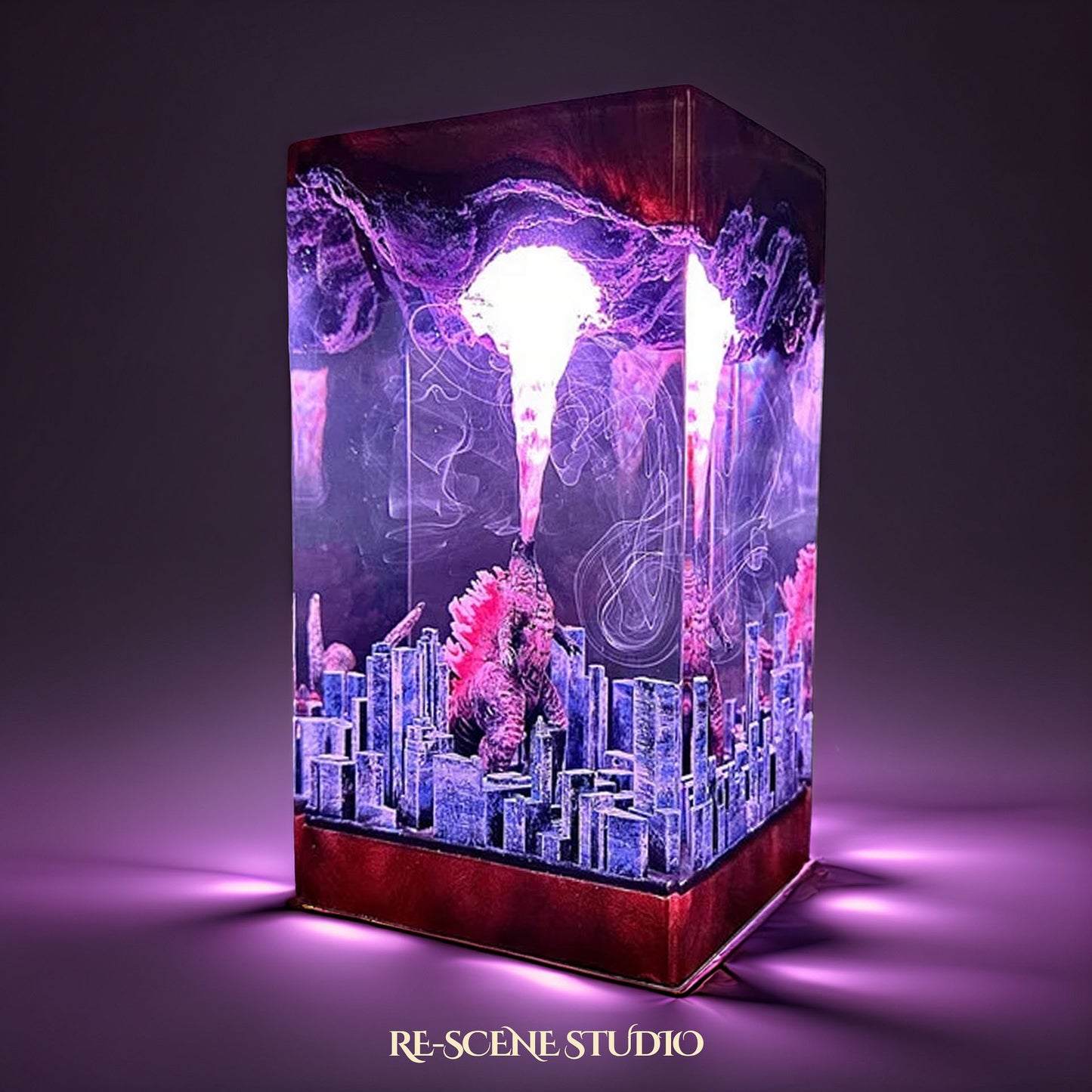 Godzilla Atomic Breath Resin Lamp