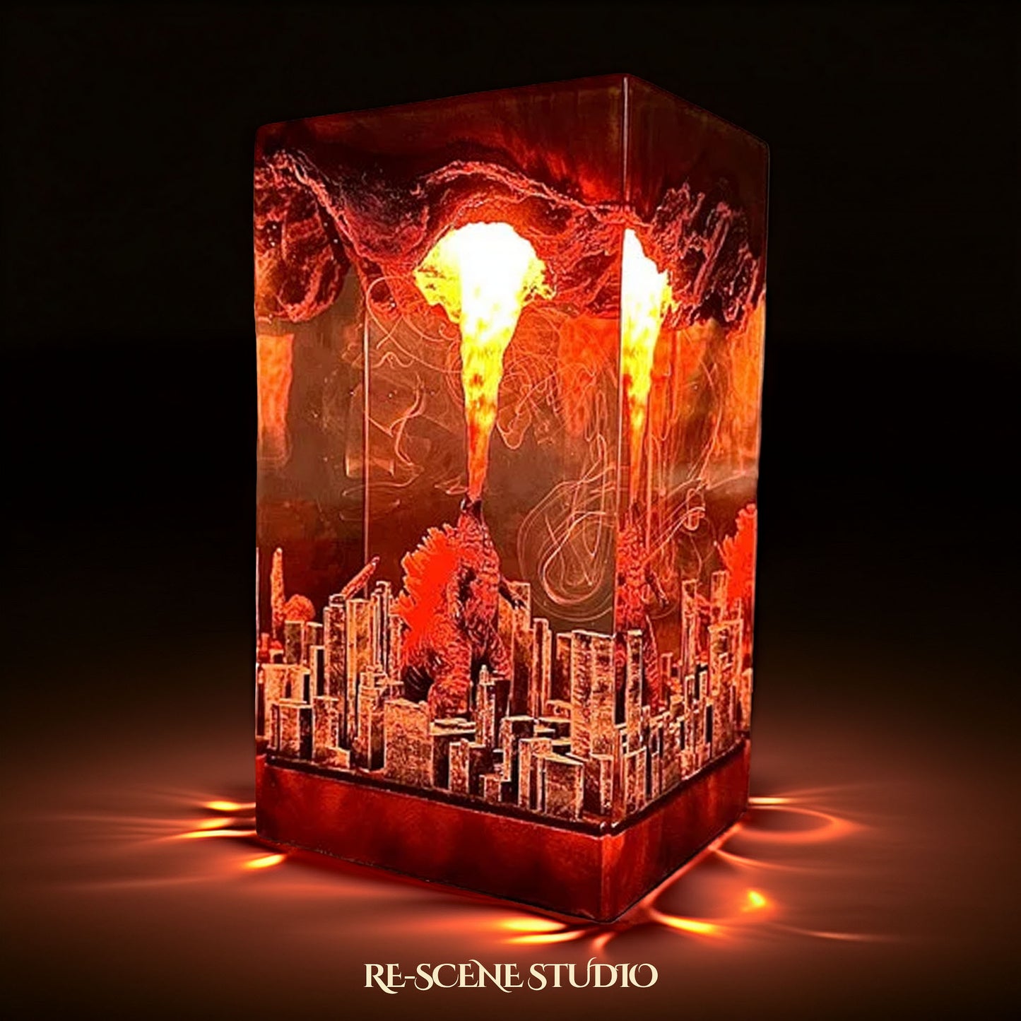 Godzilla Atomic Breath Resin Lamp