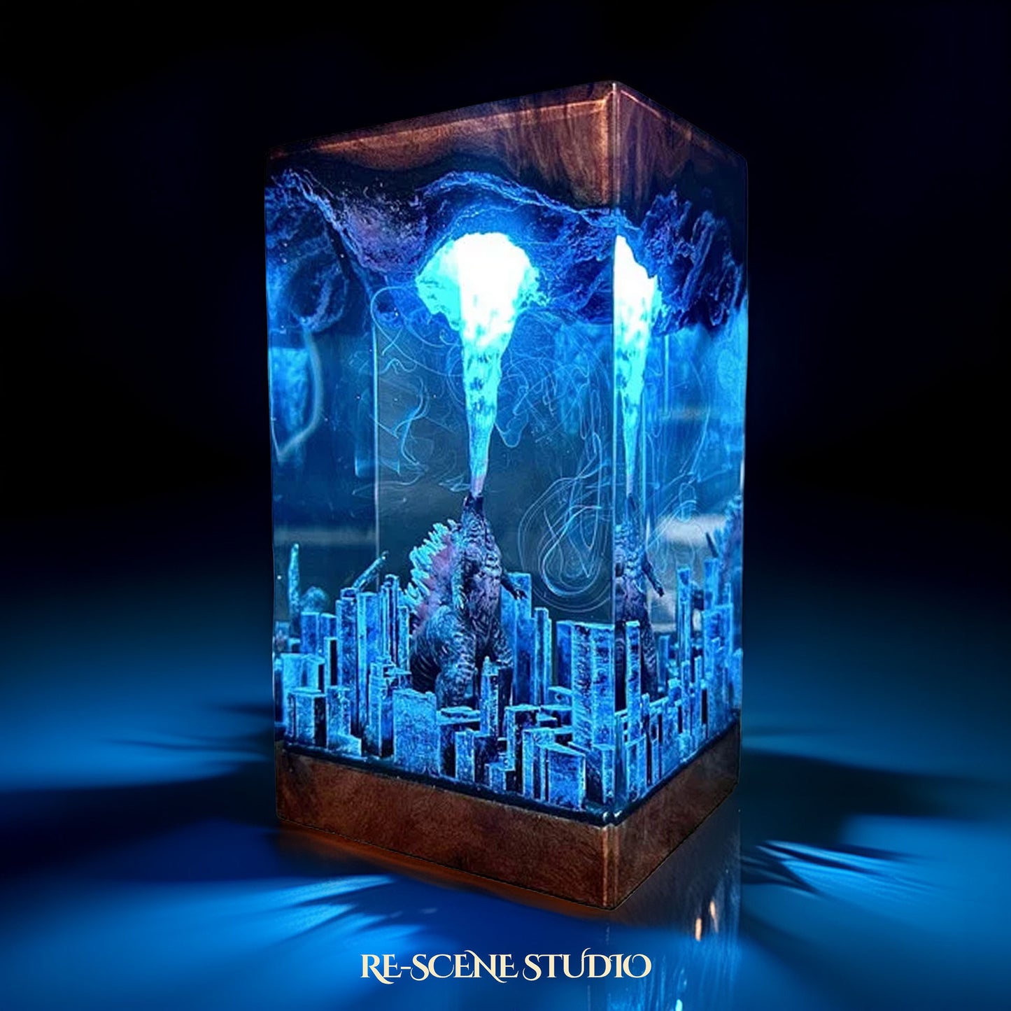 Godzilla Atomic Breath Resin Lamp