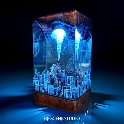 Godzilla Atomic Breath Resin Lamp