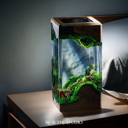 Gundam Resting Resin Epoxy Lamp Multicolor / Size XL: 8.5 x 8.5 x 16 (cm) – Handmade Resin Lamp by Rescene Studio | Rescene Studio