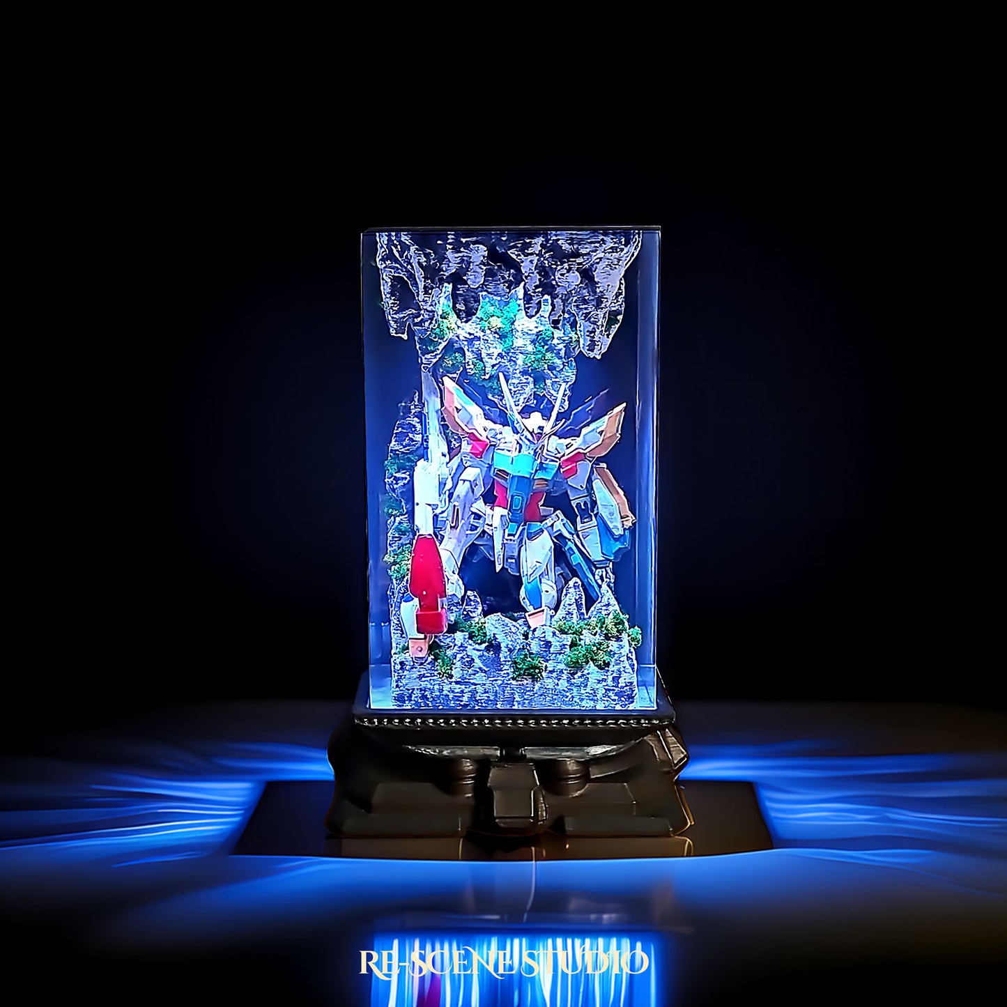 Wing Gundam Resin Lamp - Mobile Suit Gundam V2 Multicolor / Size M – Handmade Resin Lamp by Rescene Studio | Rescene Studio