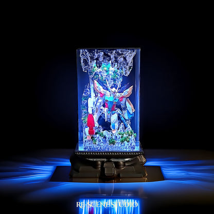 Wing Gundam Resin Lamp - Mobile Suit Gundam V2 Multicolor / Size M – Handmade Resin Lamp by Rescene Studio | Rescene Studio