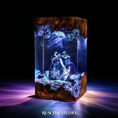 Gyomei Resin Lamp - Demon Slayer Multicolor / Size M – Handmade Resin Lamp by Rescene Studio | Rescene Studio