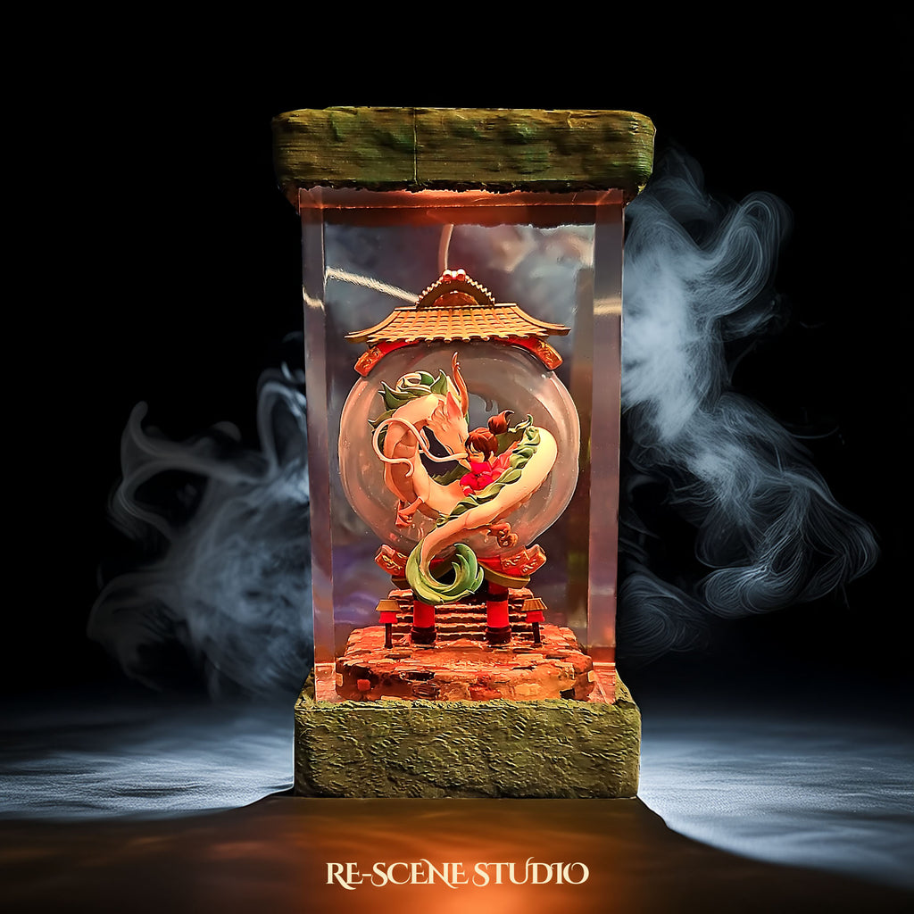 Haku Resin Lamp - Spirited Away Multicolor / Size M – Handmade Epoxy Resin Lamp by Rescene Studio | Rescene Studio