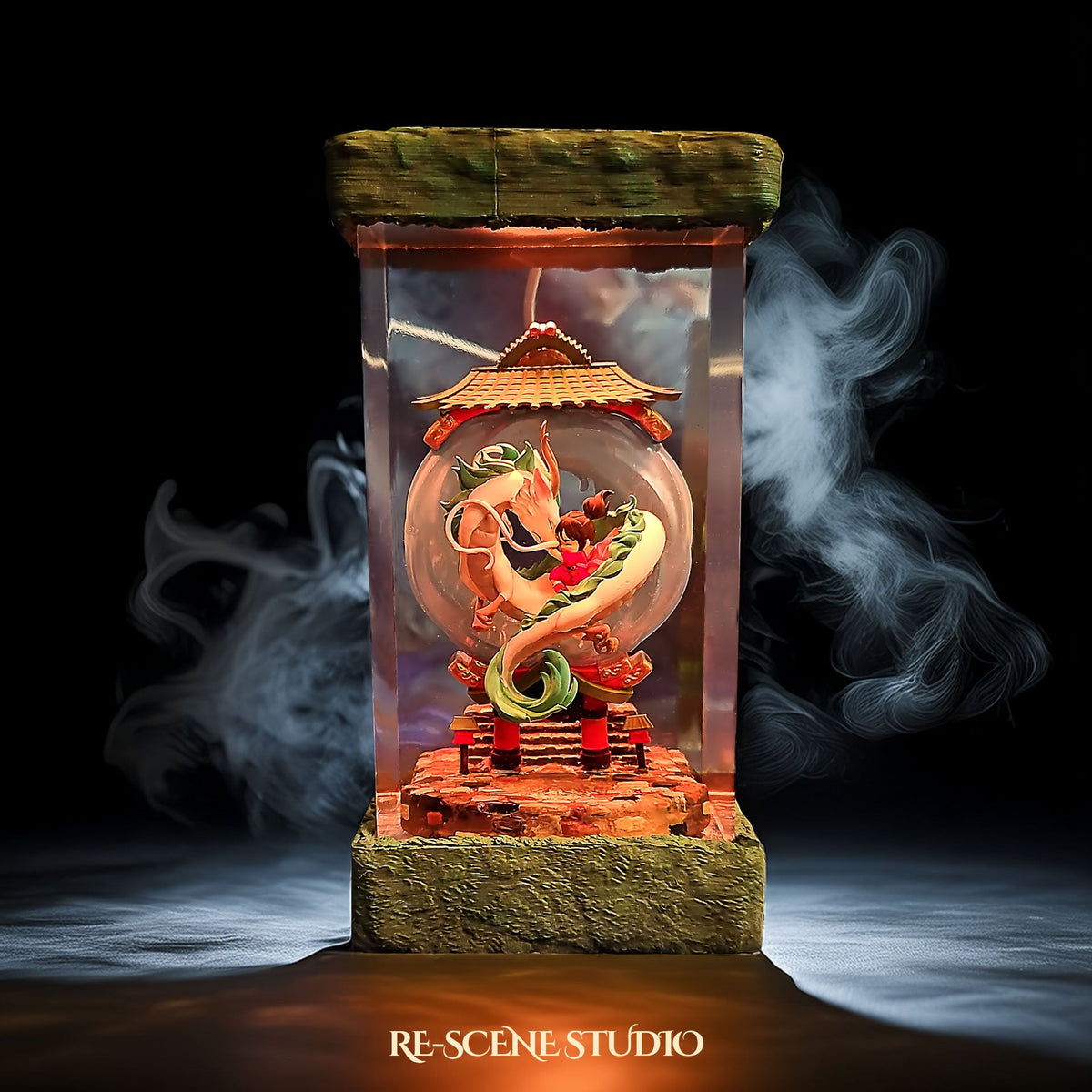 Haku Resin Lamp, handcrafted epoxy resin LED lamp