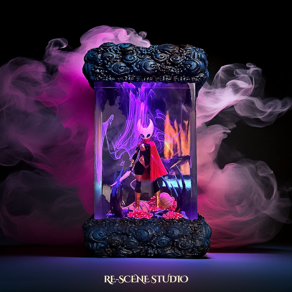 Hornet Resin Lamp – Hollow Knight Multicolor / Size M – Handmade Epoxy Resin Lamp by Rescene Studio | Rescene Studio