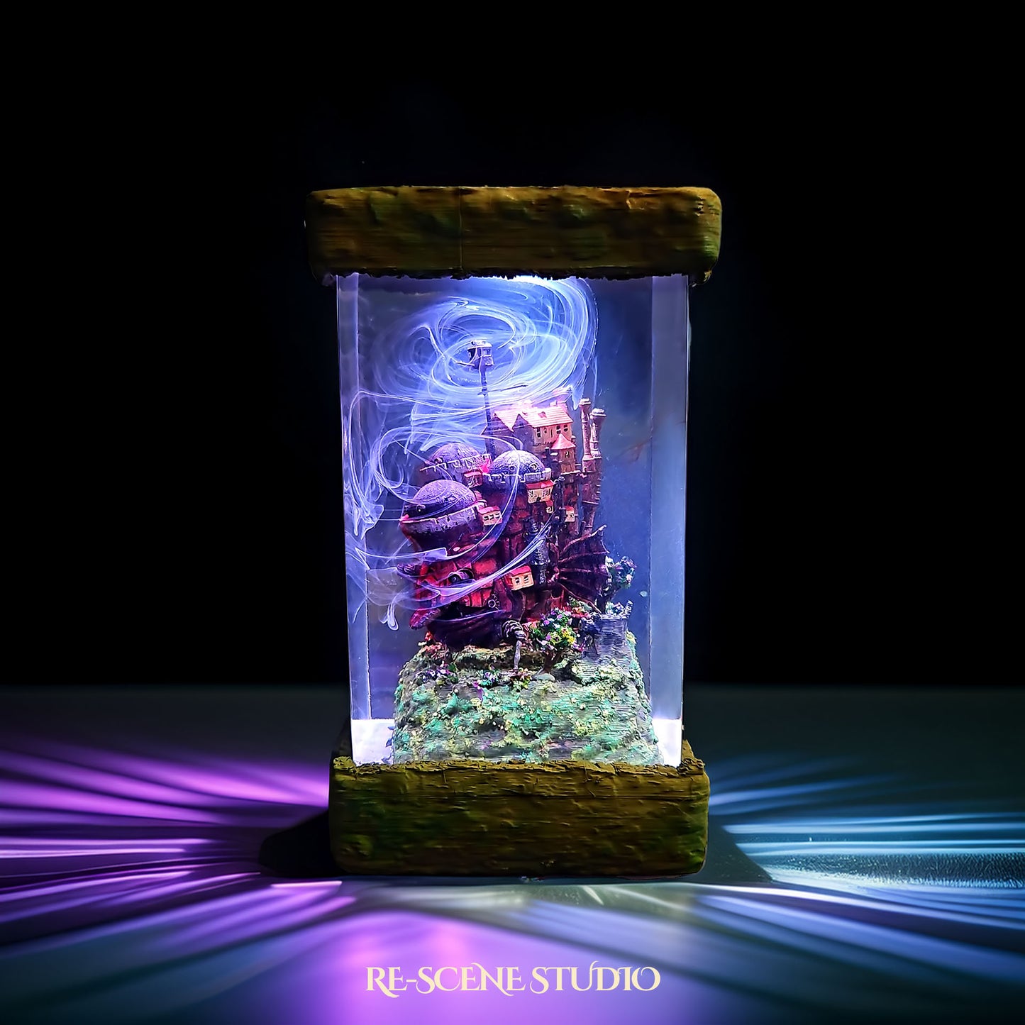 Howl’s Moving Castle Resin Lamp - Studio Ghibli Multicolor / Size M – Handmade Resin Lamp by Rescene Studio | Rescene Studio