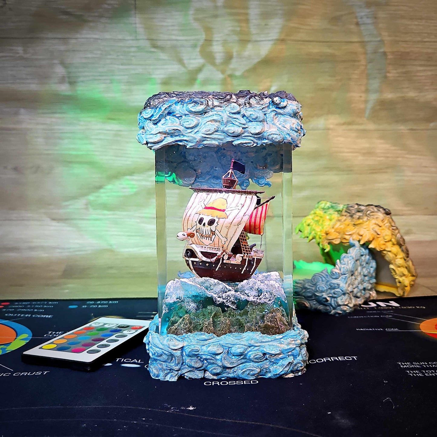 Going Merry Resin Lamp V2 - One Piece Multicolor / Size M – Handmade Resin Lamp by Rescene Studio | Rescene Studio