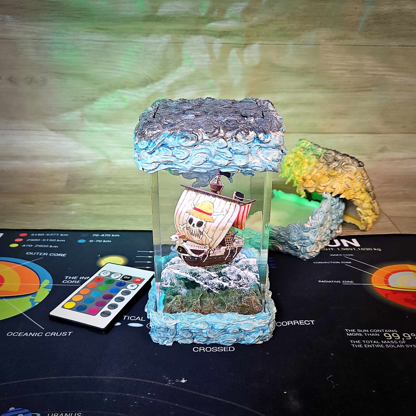 Going Merry Resin Lamp V2 - One Piece Multicolor / Size M – Handmade Resin Lamp by Rescene Studio | Rescene Studio