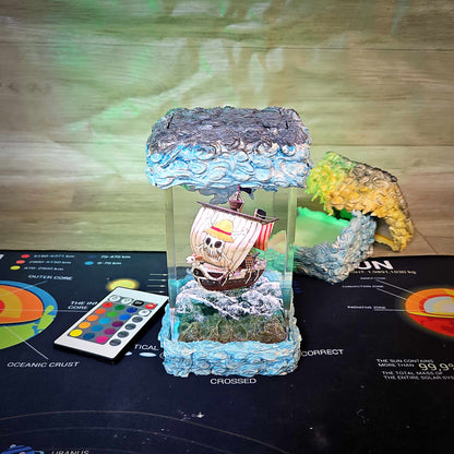 Going Merry Resin Lamp V2 - One Piece Multicolor / Size M – Handmade Resin Lamp by Rescene Studio | Rescene Studio