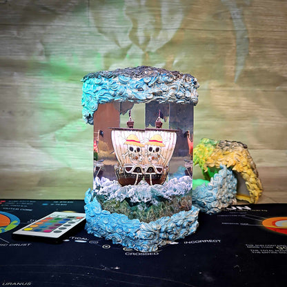 Going Merry Resin Lamp V2 - One Piece Multicolor / Size M – Handmade Resin Lamp by Rescene Studio | Rescene Studio