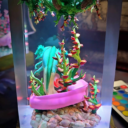 Axolotl Resin Lamp V2 - Fantasy Bloom Edition Multicolor / Size M – Handmade Resin Lamp by Rescene Studio | Rescene Studio