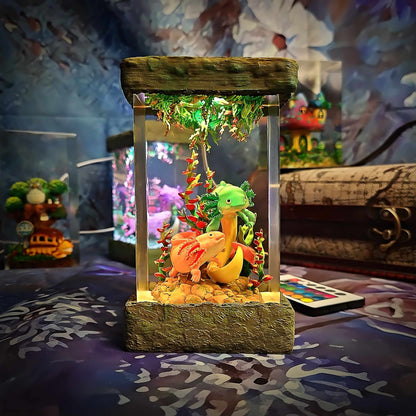 Axolotl Resin Lamp V2 - Fantasy Bloom Edition Multicolor / Size M – Handmade Resin Lamp by Rescene Studio | Rescene Studio