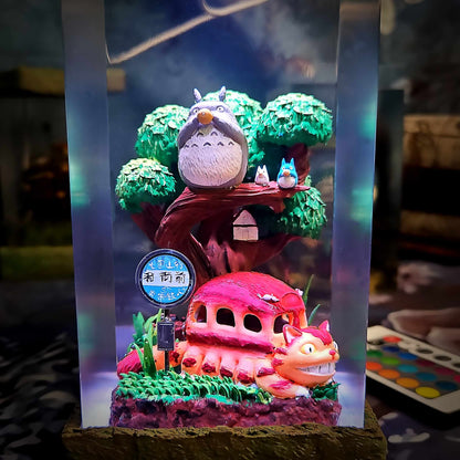 Totoro Resin Lamp - My Neighbor Totoro Multicolor / Size M – Handmade Resin Lamp by Rescene Studio | Rescene Studio