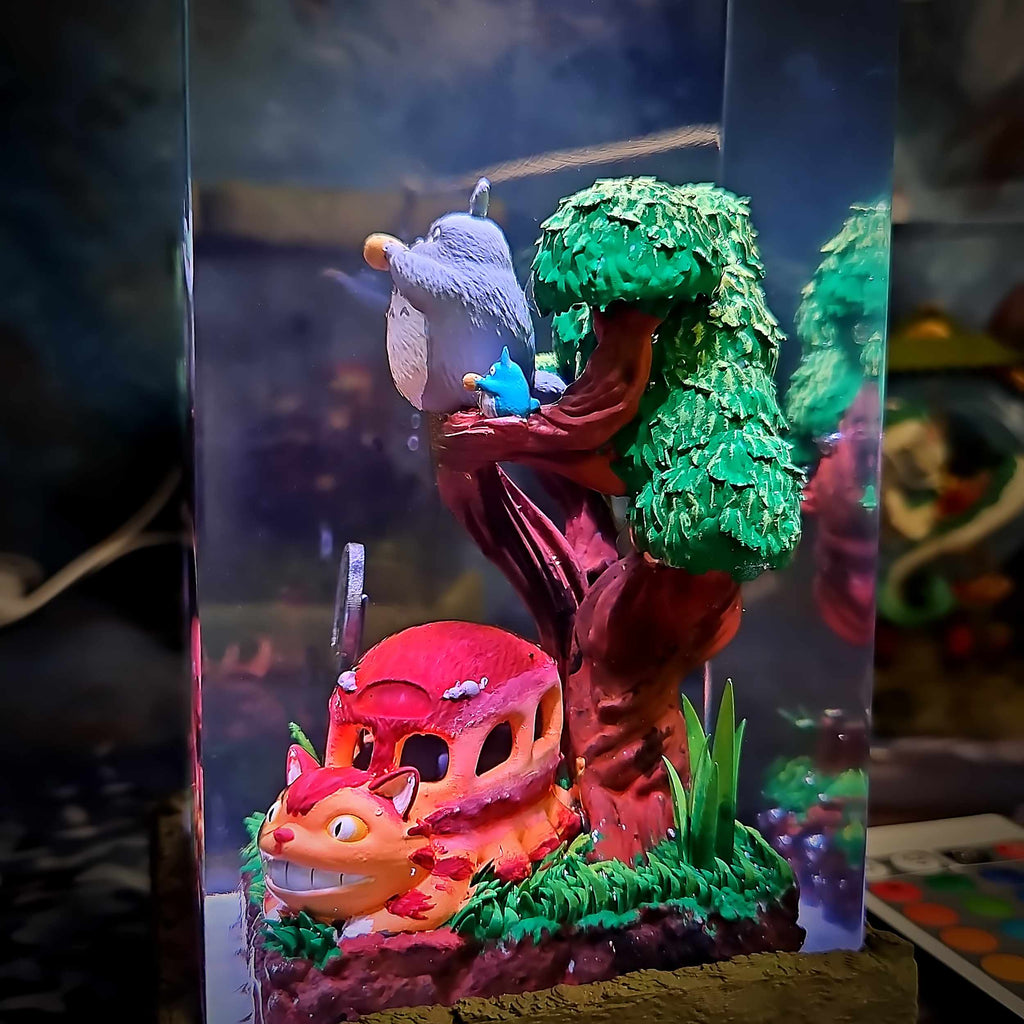 Totoro Resin Lamp - My Neighbor Totoro Multicolor / Size M – Handmade Epoxy Resin Lamp by Rescene Studio | Rescene Studio