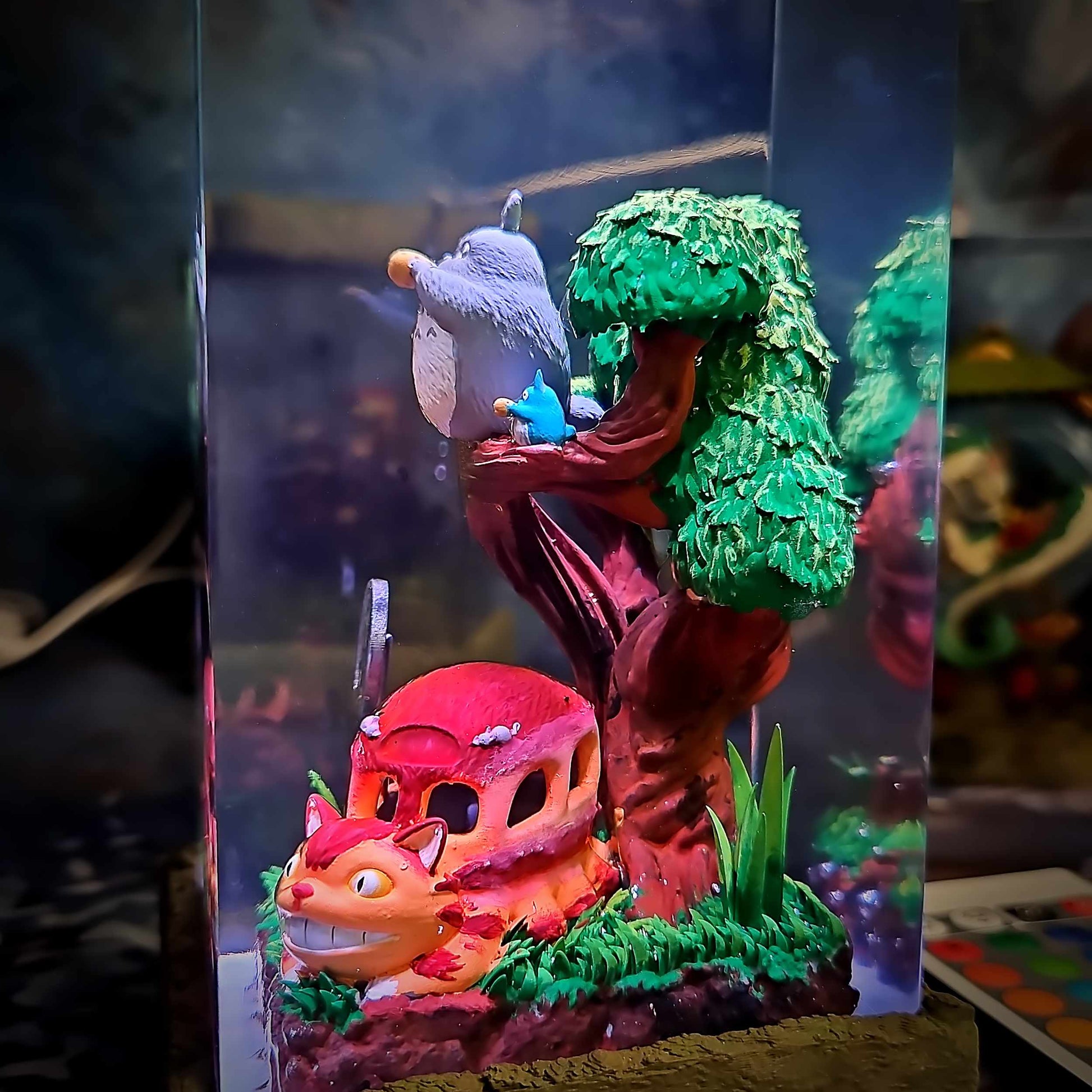 Totoro Resin Lamp - My Neighbor Totoro Multicolor / Size M – Handmade Epoxy Resin Lamp by Rescene Studio | Rescene Studio