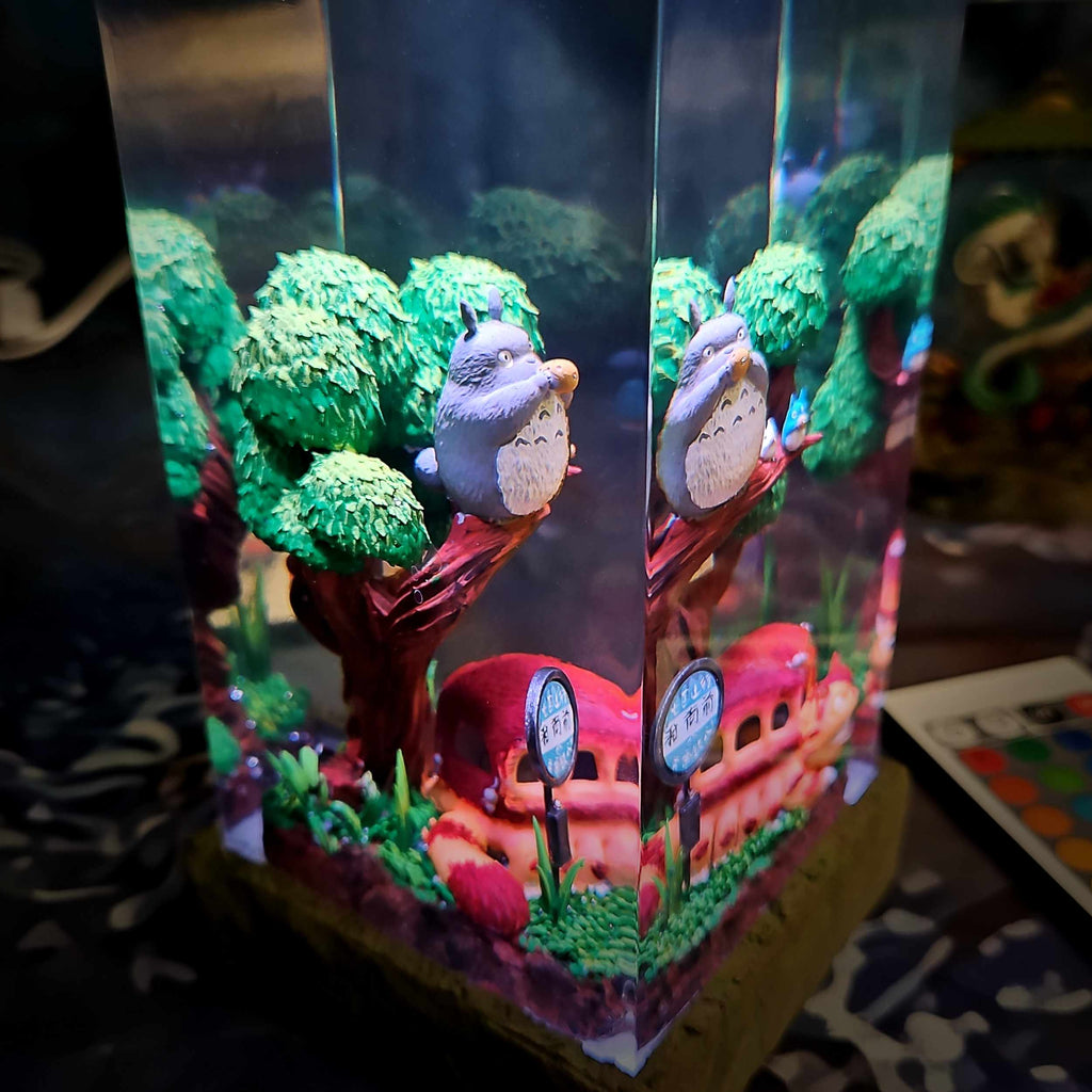 Totoro Resin Lamp - My Neighbor Totoro Multicolor / Size M – Handmade Epoxy Resin Lamp by Rescene Studio | Rescene Studio