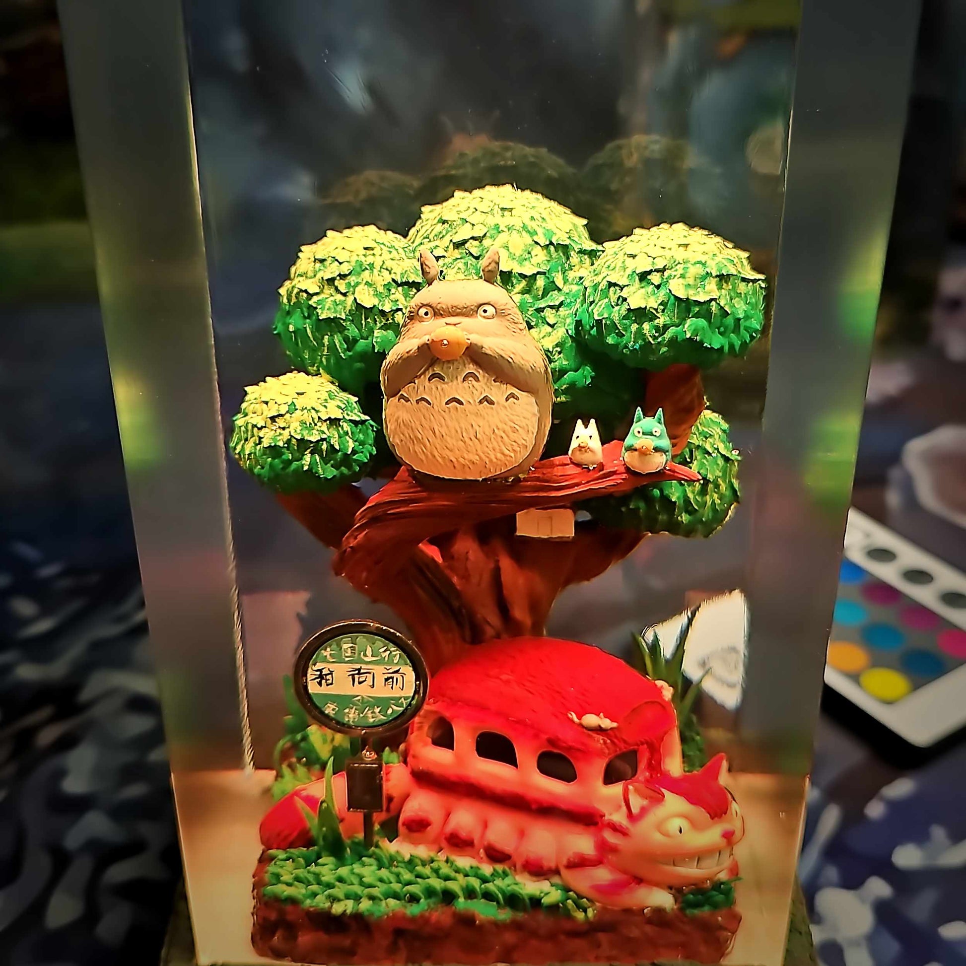 Totoro Resin Lamp - My Neighbor Totoro Multicolor / Size M – Handmade Epoxy Resin Lamp by Rescene Studio | Rescene Studio