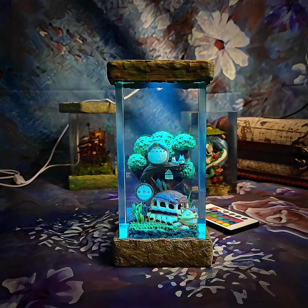 Totoro Resin Lamp - My Neighbor Totoro Multicolor / Size M – Handmade Epoxy Resin Lamp by Rescene Studio | Rescene Studio