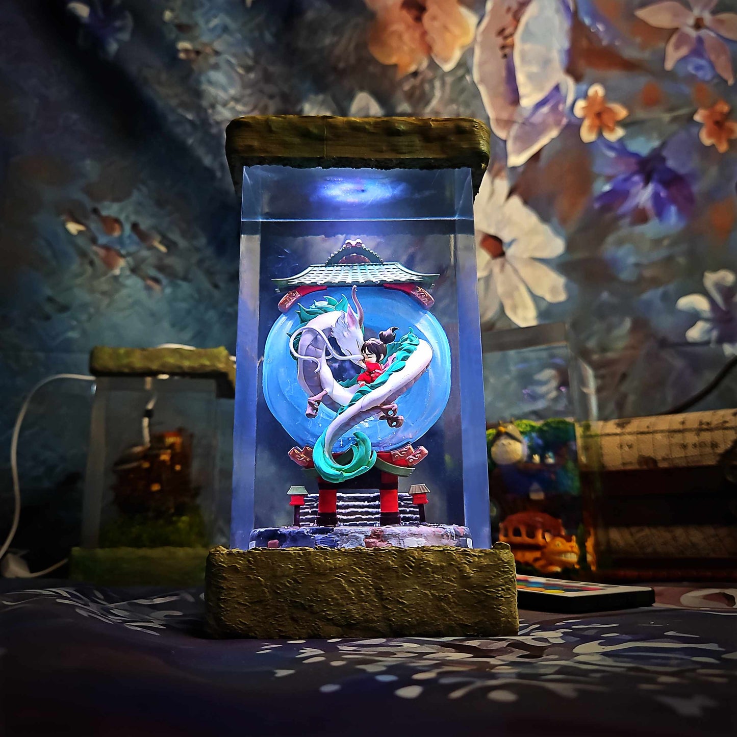 Haku Resin Lamp - Spirited Away Multicolor / Size M – Handmade Resin Lamp by Rescene Studio | Rescene Studio