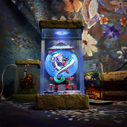 Haku Resin Lamp - Spirited Away Multicolor / Size M – Handmade Resin Lamp by Rescene Studio | Rescene Studio