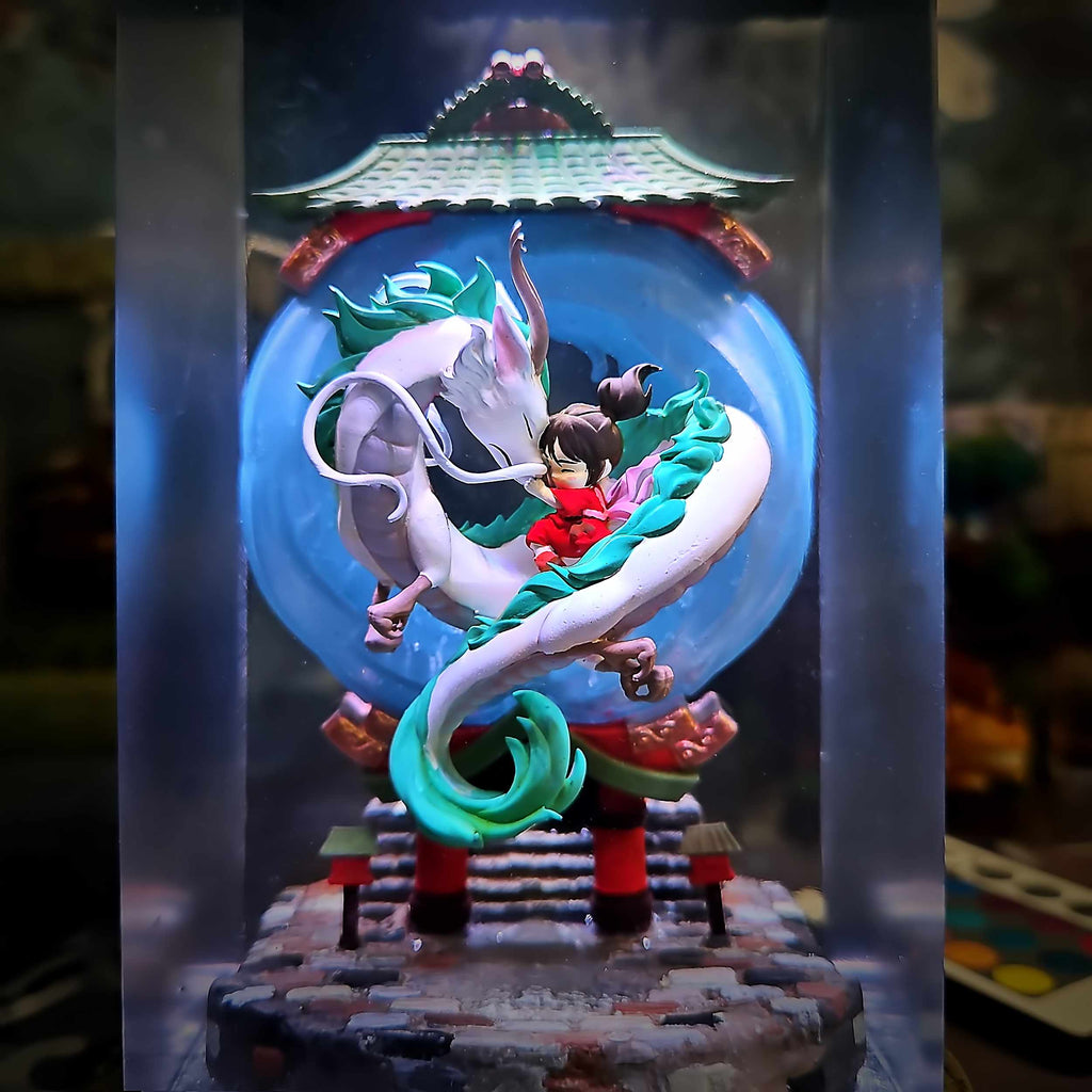 Haku Resin Lamp - Spirited Away Multicolor / Size M – Handmade Epoxy Resin Lamp by Rescene Studio | Rescene Studio