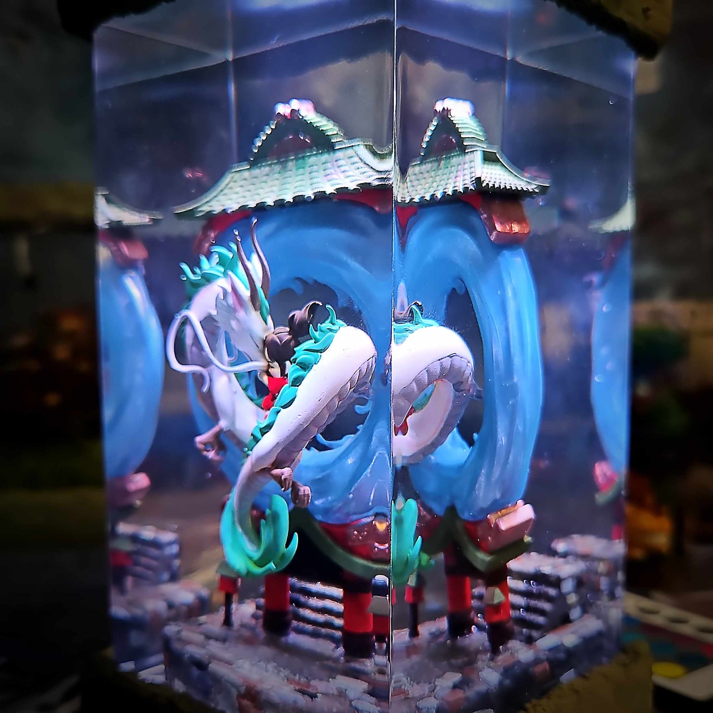 Haku Resin Lamp - Spirited Away Multicolor / Size M – Handmade Resin Lamp by Rescene Studio | Rescene Studio