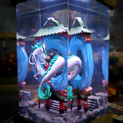 Haku Resin Lamp - Spirited Away Multicolor / Size M – Handmade Resin Lamp by Rescene Studio | Rescene Studio