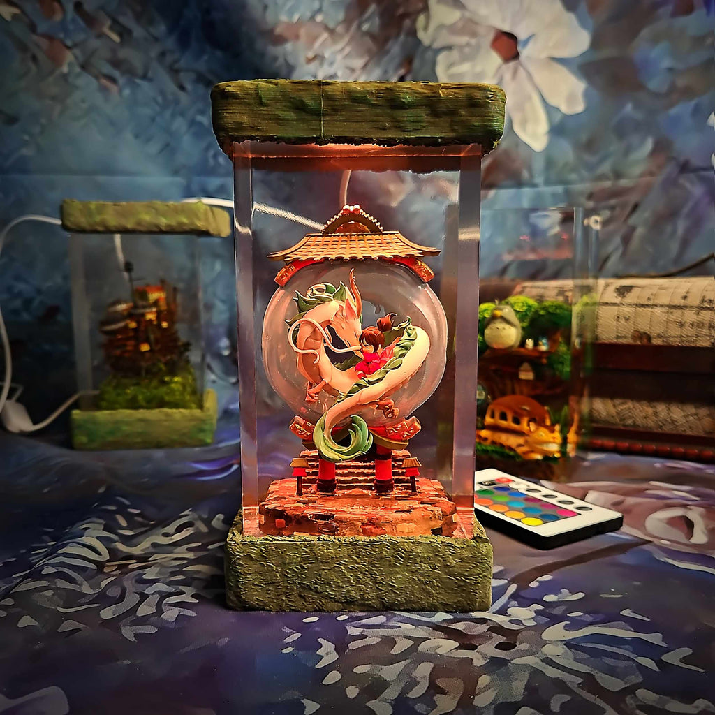 Haku Resin Lamp - Spirited Away Multicolor / Size M – Handmade Epoxy Resin Lamp by Rescene Studio | Rescene Studio