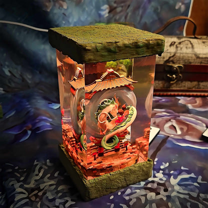 Haku Resin Lamp - Spirited Away Multicolor / Size M – Handmade Resin Lamp by Rescene Studio | Rescene Studio