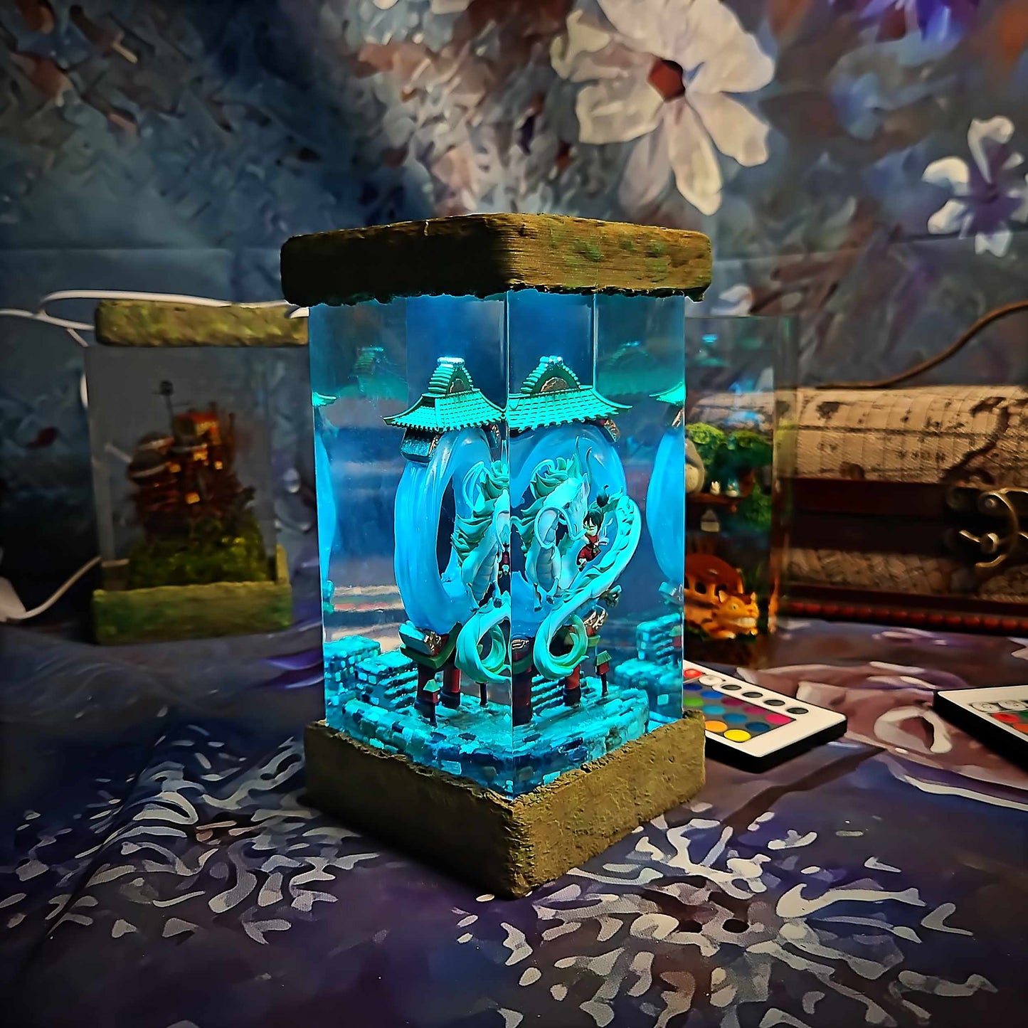 Haku Resin Lamp - Spirited Away Multicolor / Size M – Handmade Resin Lamp by Rescene Studio | Rescene Studio